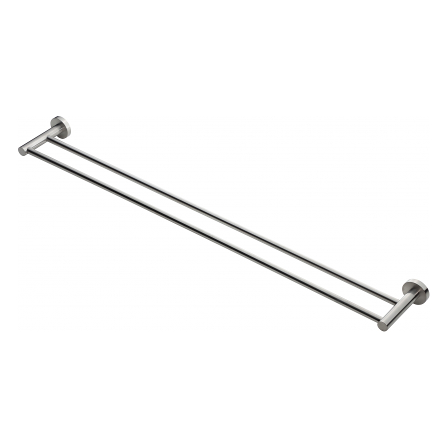 Aura Double Towel Rail Brushed Nickel