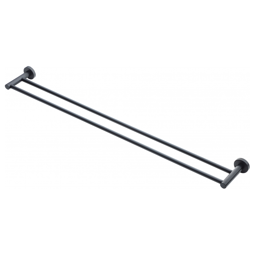 Aura Double Towel Rail Noir