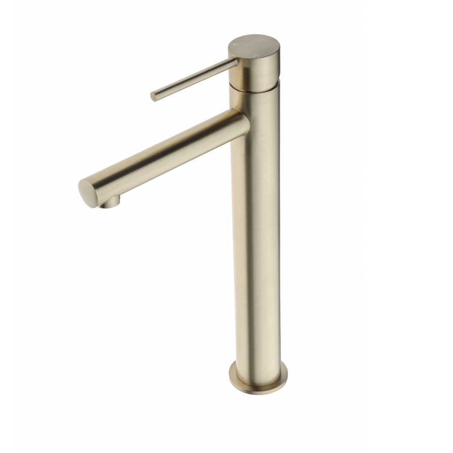 209 Series Tall Basin Mixer Brushed Brass