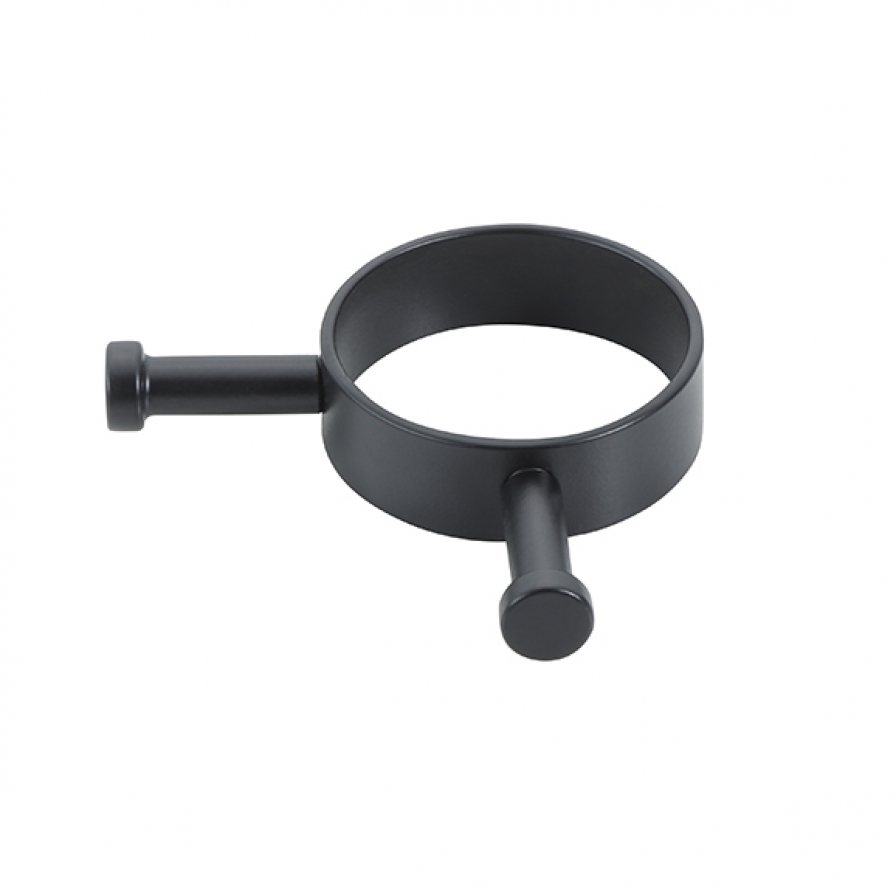 Heiko Pole Robe Hook - Noir 