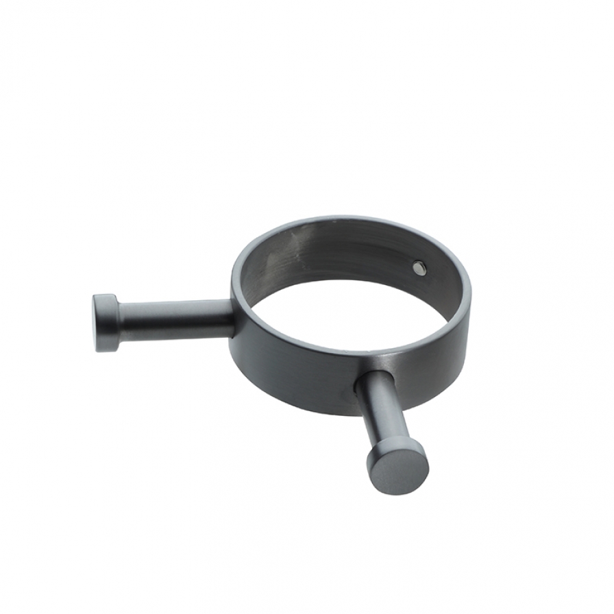 Heiko Pole Robe Hook - Gunmetal 